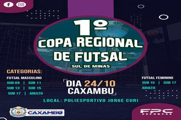 CAXAMBU DISPUTA TORNEIO REGIONAL DE FUTSAL