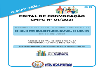 EDITAL PARA CONSELHO MUNICIPAL DE POLÍTICA CULTURAL DE CAXAMBU