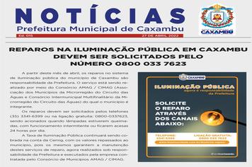 NOTÍCIAS DA PREFEITURA – Nº 15 – 27 de abril de 2022