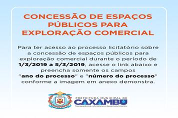 CONCESSÃO DE ESPAÇOS PÚBLICOS PARA EXPLORAÇÃO COMERCIAL