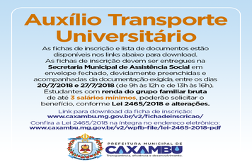 Auxílio Transporte Universitário