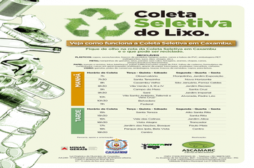 Fique atento para o início do Programa de coleta seletiva de Caxambu!
