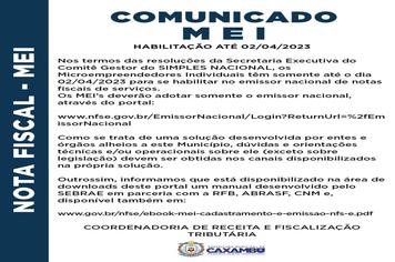 COMUNICADO  MEI