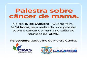 Palestra sobre o câncer de mama.