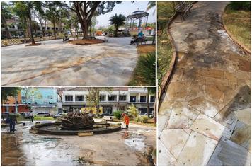 LIMPEZA NA PRAÇA XVI DE SETEMBRO