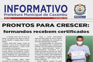 INFORMATIVO MUNICIPAL – Nº 03 – 15 de ABRIL de 2021