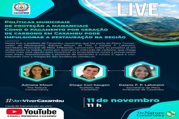 LIVE VAI DEBATER POLÍTICAS MUNICIPAIS DE PROTEÇÃO A MANANCIAIS