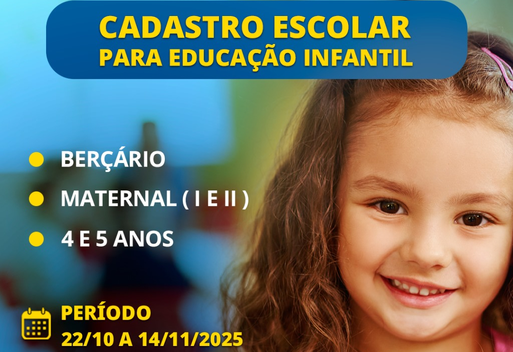 ⚠️ Iniciado o cadastramento escolar para vagas em 2026 ⚠️