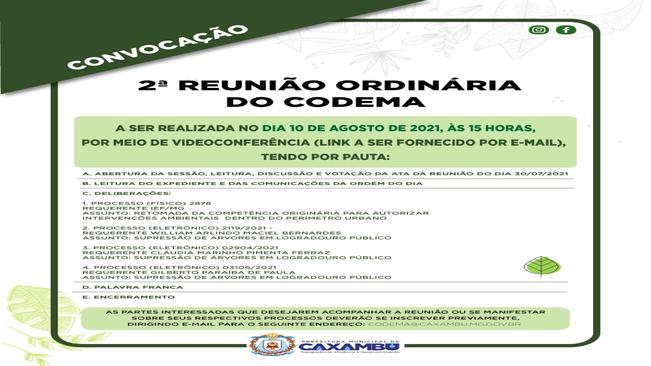 EDITAL DE CONVOCAÇÃO – CODEMA