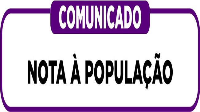 NOTA À POPULAÇÃO