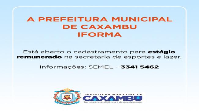 A Prefeitura Municipal de Caxambu informa