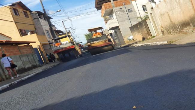 ASFALTO NO BAIRRO TRANÇADOR