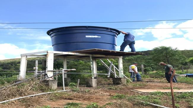 Substituição da caixa d’água que abastece o bairro Monjolinho.