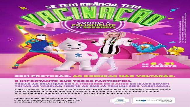 Campanha de vacinação contra a poliomielite e o sarampo