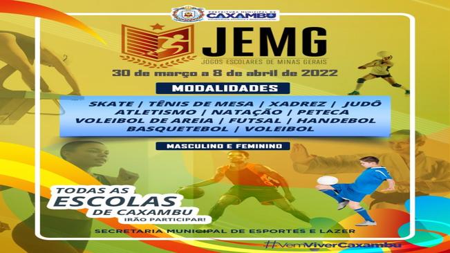 JOGOS ESCOLARES DE MINAS GERAIS 2022 – ETAPA DE CAXAMBU