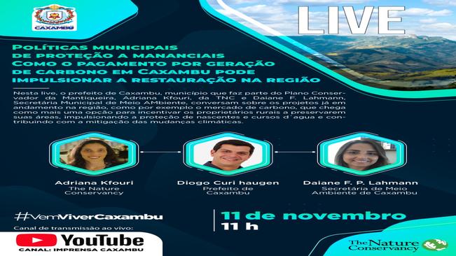 LIVE VAI DEBATER POLÍTICAS MUNICIPAIS DE PROTEÇÃO A MANANCIAIS