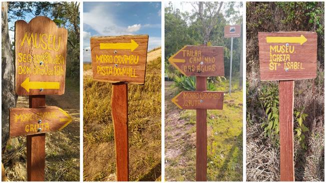 INSTALADAS PLACAS DE SINALIZAÇÃO NA TRILHA DO MORRO CAXAMBU